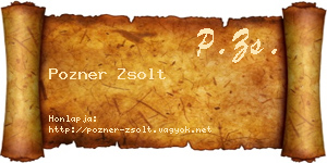 Pozner Zsolt névjegykártya